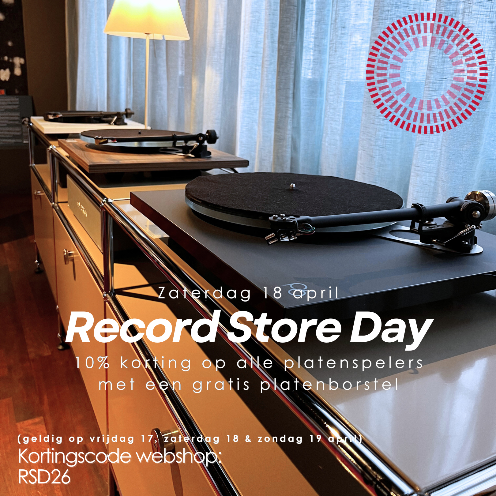 Record Store Day 2026 Utrecht – 10% korting op draaitafels
